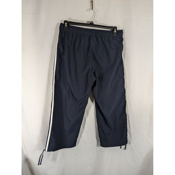 Adidas Navy Blue Capris Pants Size XL Polyester Womens Athletic Wear - Picture 2 of 5